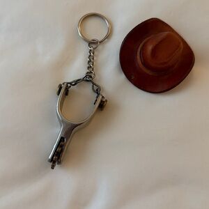 Silver Men's stirrups Keychain